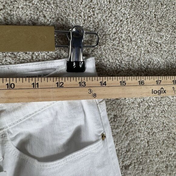 Frame Denim White Jeans NWT Size 26 Le Skinny De Jeanne Blanc White Step Hem - Picture 8 of 14
